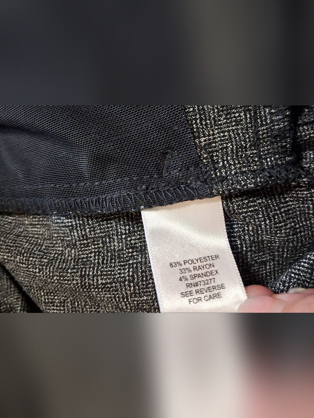 Dana Buchman Charcoal Gray Straight-Leg Trousers Tummy Control - Picture 3 of 5